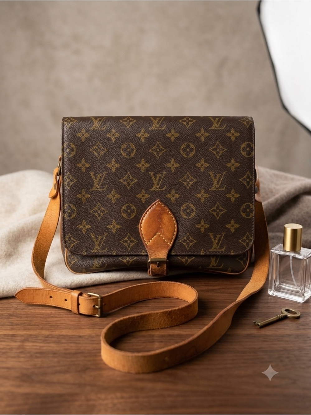 Louis Vuitton Brown Monogram Cartoucherie Crossbody Bag
